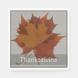 Seizoensgebonden herfstbladeren Thanksgiving aange Servetten