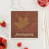 Seizoensgebonden herfstbladeren Thanksgiving aange Servetten (Insitu)