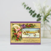 Seizoensgebonden herinnering: ijsschaatsen briefkaart (Staand voorkant)