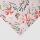 Seizoensgebonden hulstbessen poinsettia pastelpatr tissuepapier (Detail)