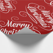 Seizoensgebonden kerstfeestdag rood ontwerp cadeaupapier (Hoek)