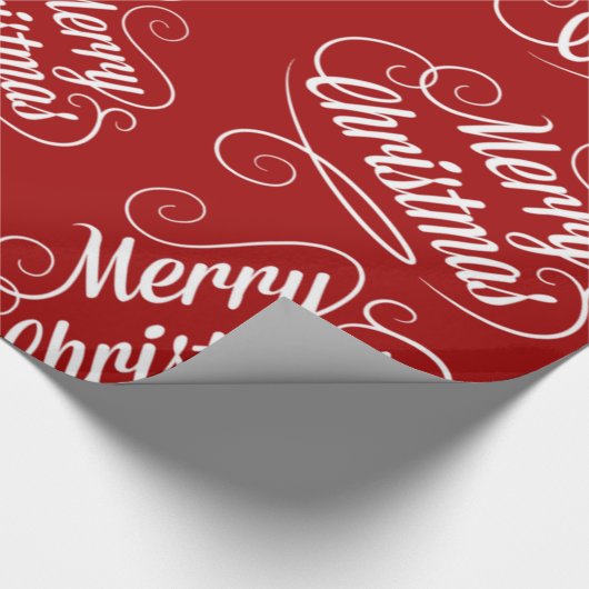 Seizoensgebonden kerstfeestdag rood ontwerp cadeaupapier (Hoek)