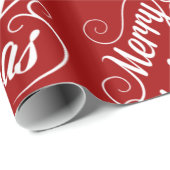 Seizoensgebonden kerstfeestdag rood ontwerp cadeaupapier (Rol Hoek)