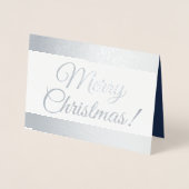 Seizoensgebonden kerstgroet van de familie folie kaarten (Voorkant)