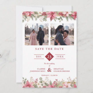 Seizoensgebonden Klassieke Kerstslinger Bruiloft T Save The Date
