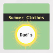 Seizoensgebonden kledingopslag / thuisorganisatie labels (Design 1)