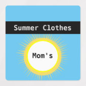 Seizoensgebonden kledingopslag / thuisorganisatie labels (Design 2)