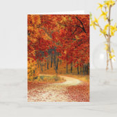 Seizoensgebonden kleuren in het najaar kaart (Gele Bloem)