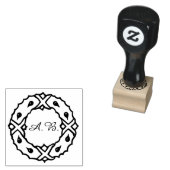 Seizoensgebonden krans Decor Custom Initialen Rubb Rubberstempel (Gestempeld)