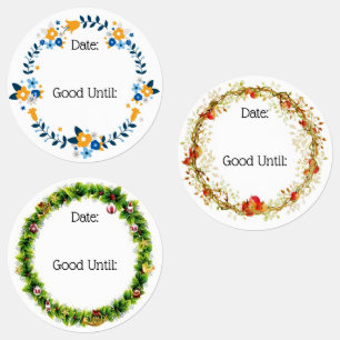 Seizoensgebonden krans land stijl waterdicht voeds labels