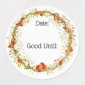 Seizoensgebonden krans land stijl waterdicht voeds labels (Design 2)