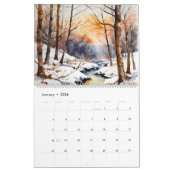 Seizoensgebonden kunstkalender 2025 | Waterverf Kalender (Jan 2026)