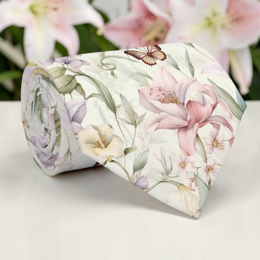 Seizoensgebonden lente bloem das tie