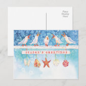 Seizoensgebonden meeuwen feestdagenkaart (Voorkant / Achterkant)