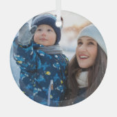 Seizoensgebonden moeder- en zangenfamilie-decortee glas ornament (Voorkant)