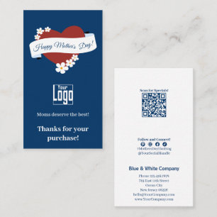 Seizoensgebonden Moederdag Bedankt voor uw aankoop Visitekaartje