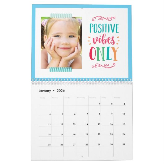 Seizoensgebonden offertes Moderne fotokalender Kalender (Jan 2026)