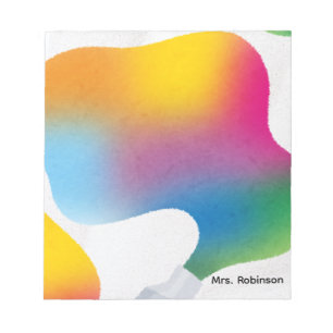 Seizoensgebonden ontkiemende regenboogkleuren lera notitieblok
