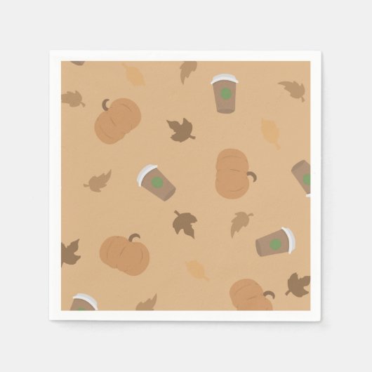 Seizoensgebonden pompoen Spice / Herfst servetten (Voorkant)