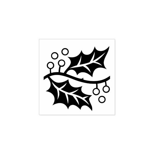 Seizoensgebonden Rechts Holly Decor Custom Rubber  Rubberstempel (Afrduk)
