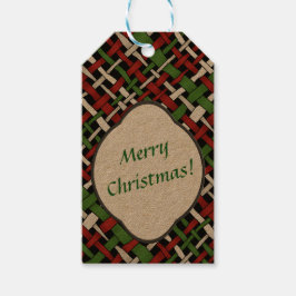 Seizoensgebonden rustieke jute elke tekst cadeaulabel