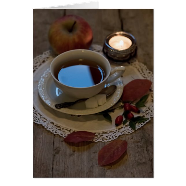 Seizoensgebonden rustige thee laat nog leven (Voorkant)