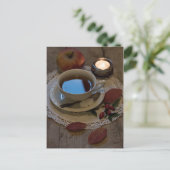 Seizoensgebonden rustige thee laat nog leven briefkaart (Staand voorkant)