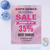 Seizoensgebonden SALE Kortingswinkel Flyer (Enkel)