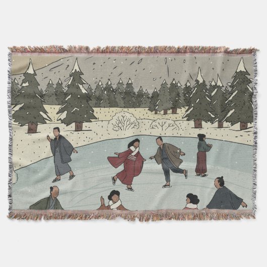 Seizoensgebonden schaatsen deken (Voorkant)