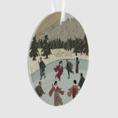Seizoensgebonden schaatsen ornament (voorkant)