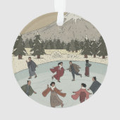 Seizoensgebonden schaatsen ornament (achterkant)