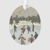 Seizoensgebonden schaatsen ornament (voorkant)