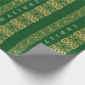 Seizoensgebonden sierpatroon aangepaste begroeting cadeaupapier (Hoek)