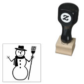 Seizoensgebonden Sneeuwman Decor Rubber Stamp Rubberstempel (Gestempeld)