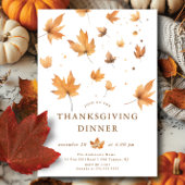 Seizoensgebonden Splendor Thanksgiving Dinner Invi Kaart