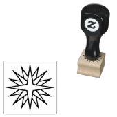 Seizoensgebonden Star Decor Rubber Stamp Rubberstempel (Gestempeld)