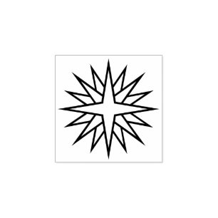 Seizoensgebonden Star Decor Rubber Stempel