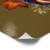 Seizoensgebonden Thanksgiving kalkoen kabouter din Perfect Poster (Hoek)