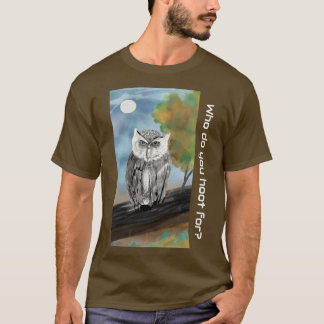 Seizoensgebonden Uil Schilderen in Natuur Wonders T-shirt