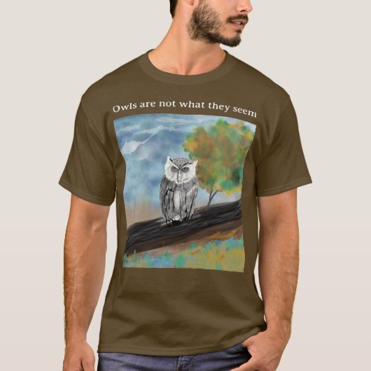 Seizoensgebonden Uil Schilderen in Natuur Wonders T-shirt (Voorkant)