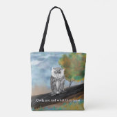 Seizoensgebonden Uil Schilderen in Natuur Wonders Tote Bag (Achterkant)