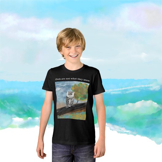 Seizoensgebonden Uil Schilderen in Natuur Wonders Tri-Blend Shirt