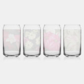 Seizoensgebonden vakantie Poinsettias Floral Blikvorm Glas (Achterkant)