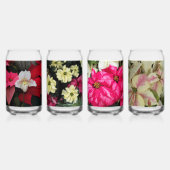 Seizoensgebonden vakantie Poinsettias Floral Blikvorm Glas (Voorkant)