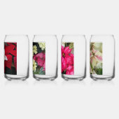 Seizoensgebonden vakantie Poinsettias Floral Blikvorm Glas (Links)