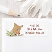 Seizoensgebonden vakantie Waterverf Fox Etiket (Insitu)