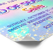 Seizoensgebonden verkoop Glitter Drips Holografisc Poster (Hoek)