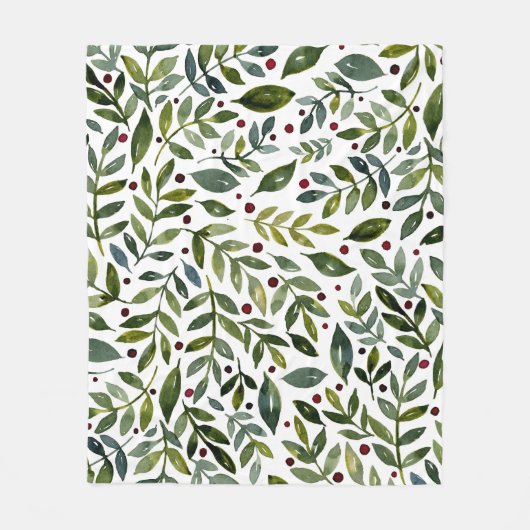 Seizoensgebonden waterverf en bessen fleece deken (Voorkant)