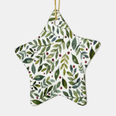 Seizoensgebonden waterverf en bessen keramisch ornament (Links)