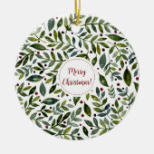 Seizoensgebonden waterverf en bessen keramisch ornament (Voorkant)